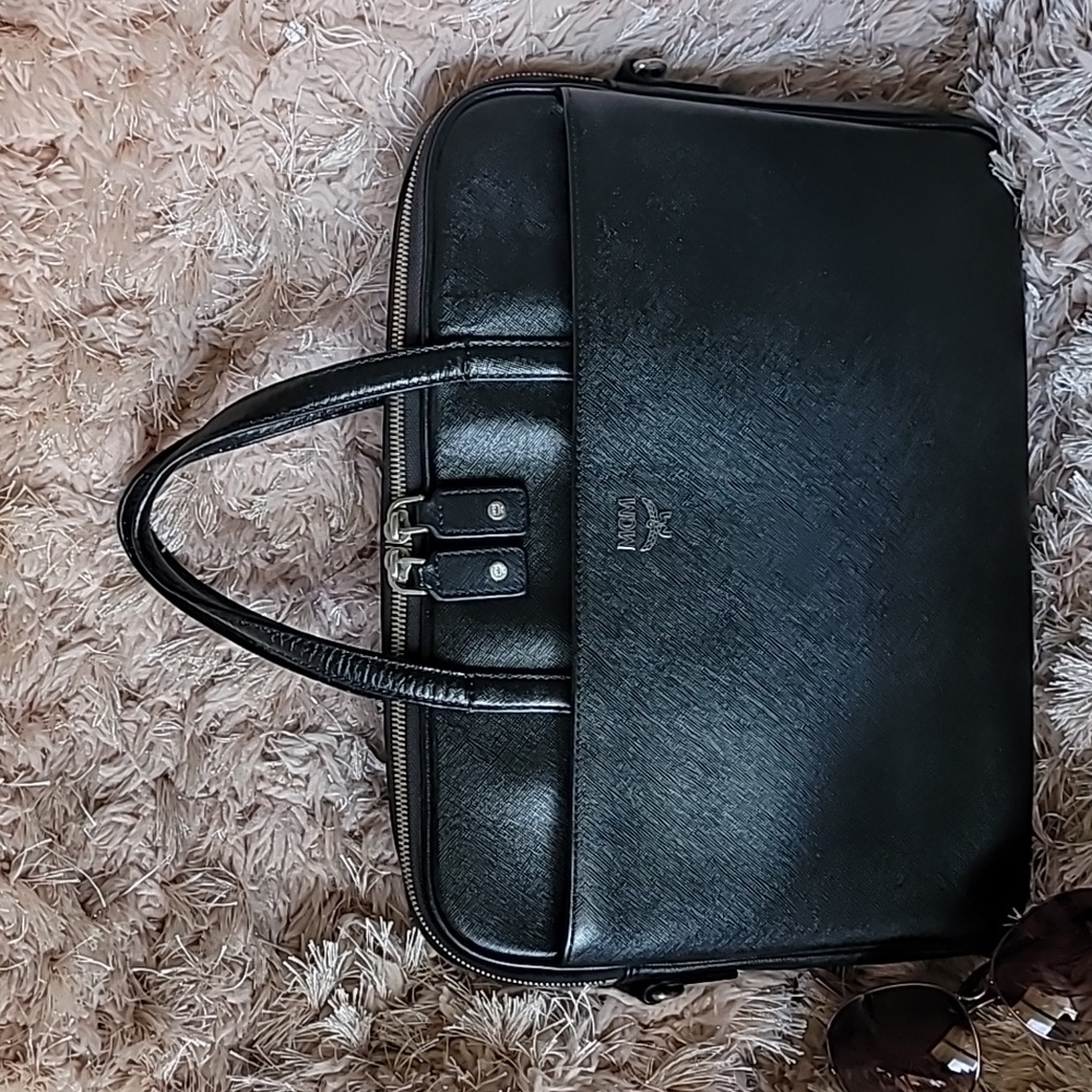 MCM Small Black Vintage Document Bag